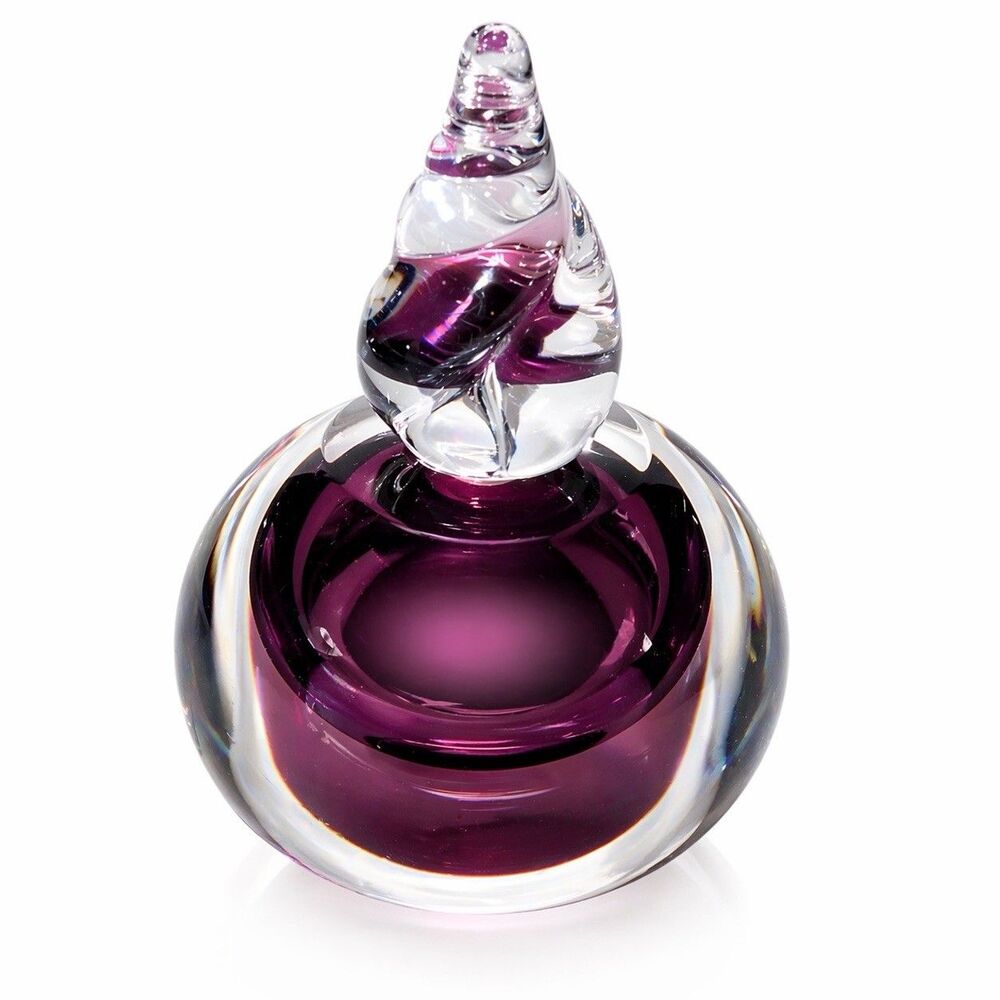 Beautiful Robert Deeble Art Glass Teardrop Perfume Bottle Signed